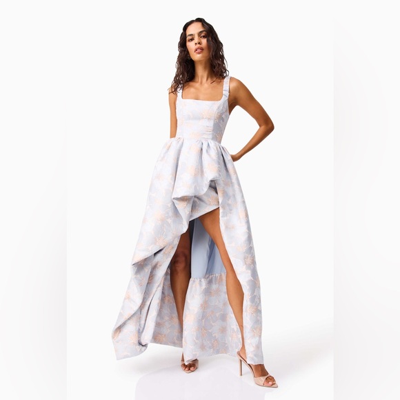 Elliatt Dresses & Skirts - Elliatt Fiorella Jacquard Gown in Blue Evening Wedding Dress size S NWT